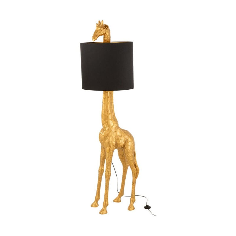 Lampadaire Design "Girafe" 179cm Or & Noir