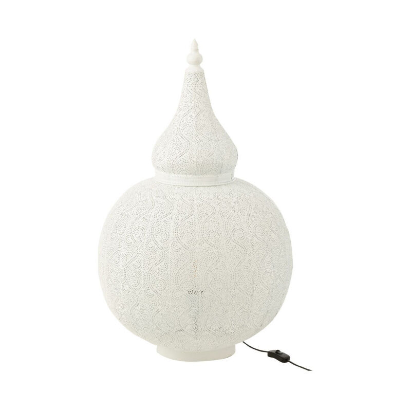 Paris Prix - Lampe à Poser en Métal 'Aladin' 77cm Blanc Paris Prix - Lampe à Poser en Métal 'Aladin' 77cm Blanc