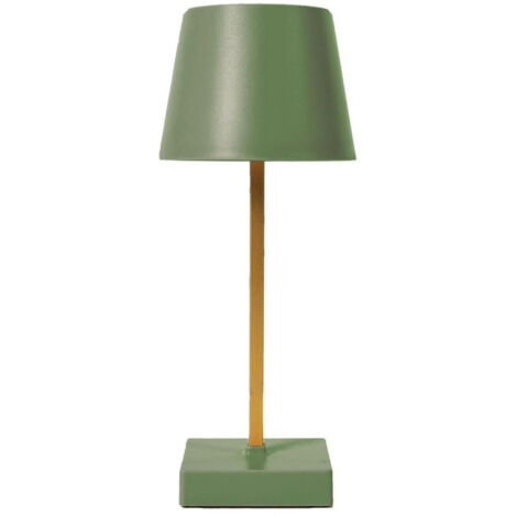 Paris Prix – Lampe à poser LED tactile 26 cm – Vert – Réglage tactile 3 niveaux – Fonctionnement sans fil – ABS – 12 LEDs nouvelle génération