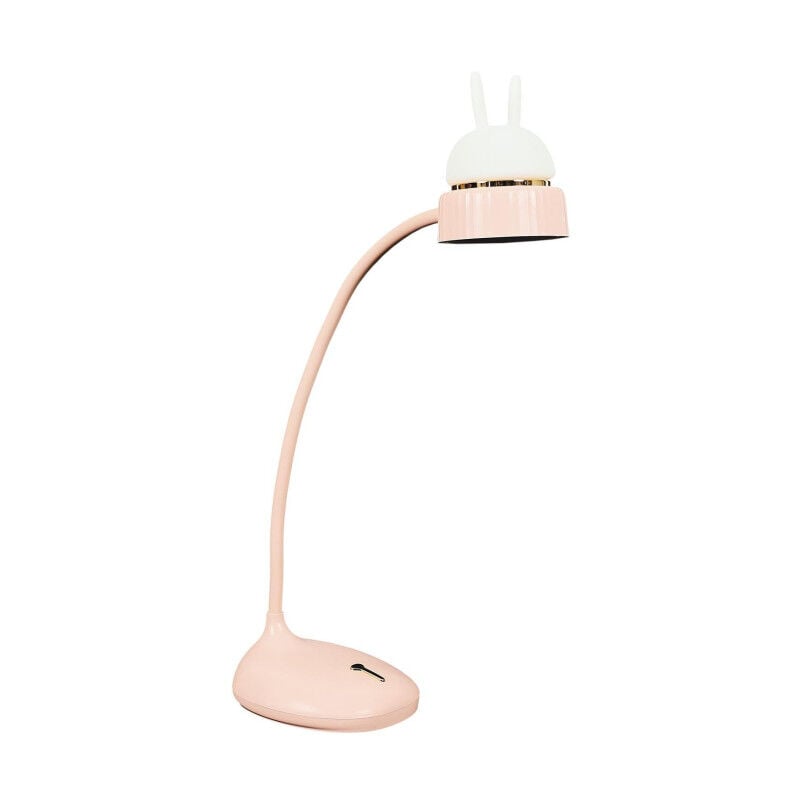 Paris Prix - Lampe de Bureau Led 'Chat' 34cm Rose