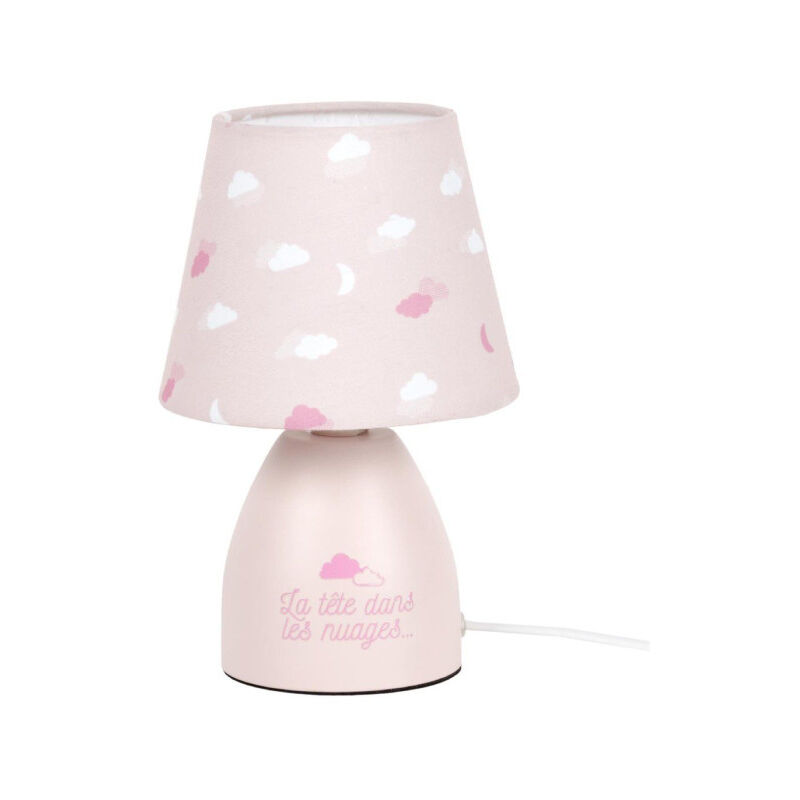 Lampe de Chevet Enfant "Nuages" 19cm Rose