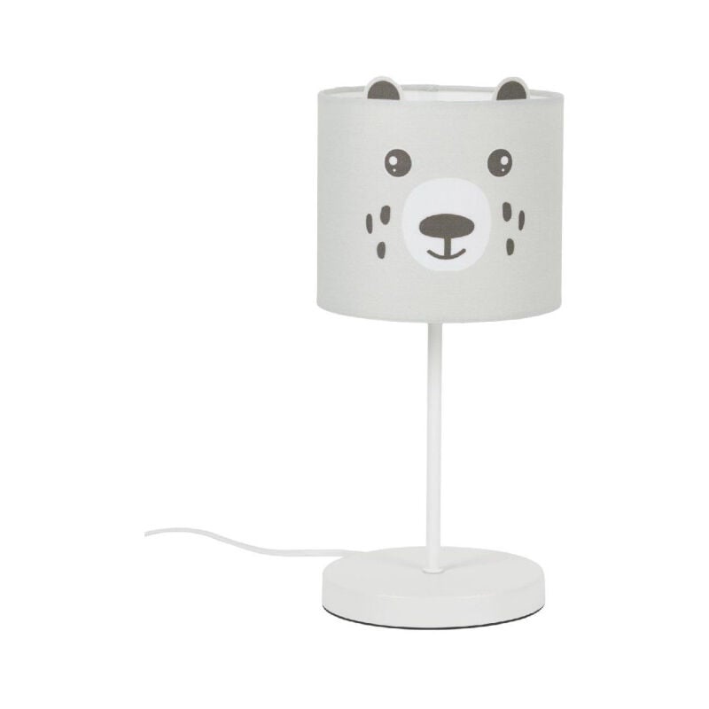 Paris Prix - Lampe de Chevet Enfant 'Ours' 36cm Gris