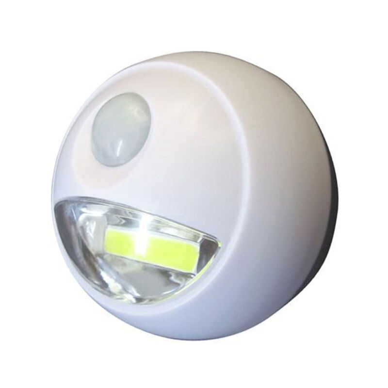 Lampe Led Décteur de Mouvement 'Cob' 8cm Blanc Lampe Led Décteur de Mouvement 'Cob' 8cm Blanc