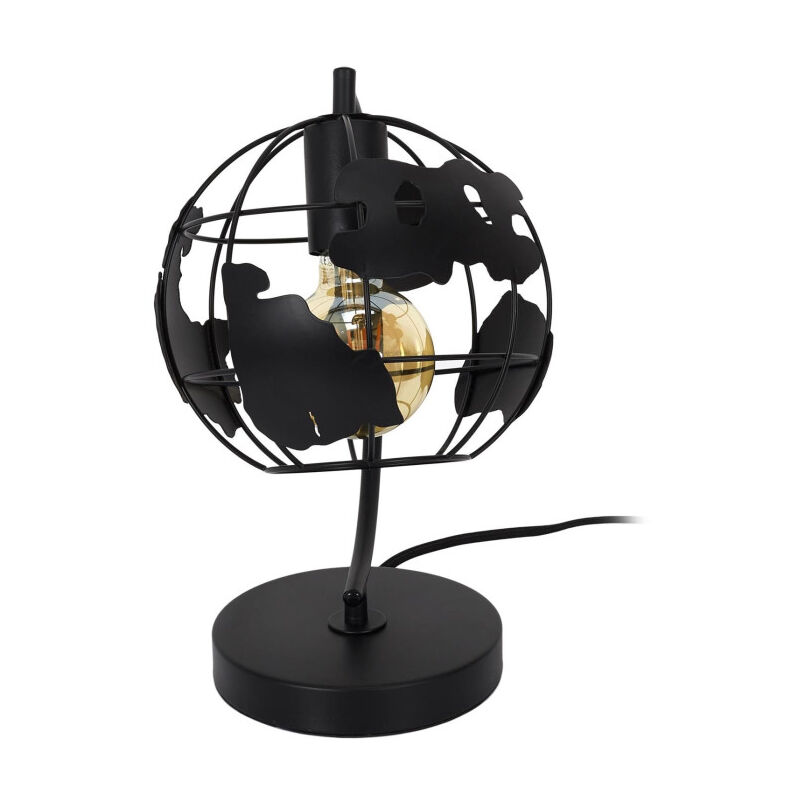 Paris Prix - Lampe à Poser en Métal 'Globe' 26cm Noir Paris Prix - Lampe à Poser en Métal 'Globe' 26cm Noir