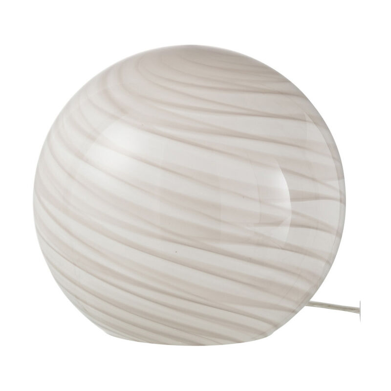 Paris Prix - Lampe à Poser Ronde 'Dany' 20cm Gris