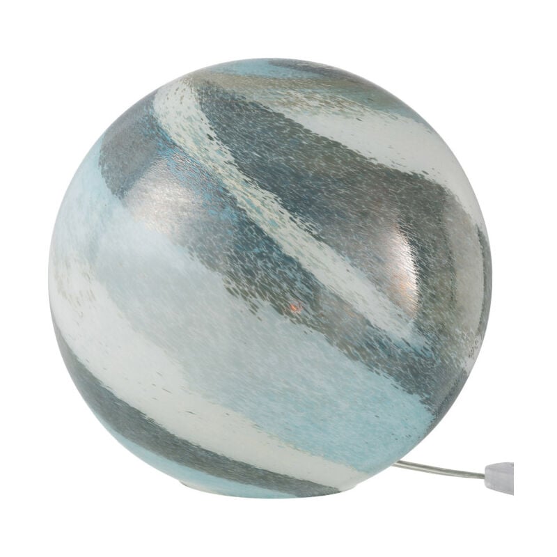 Lampe à Poser Ronde "Dany" 29cm Bleu Vert