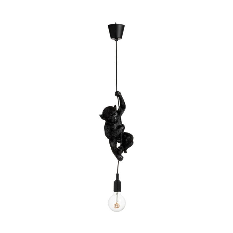 Lampe Suspension Design "Singe Déco" 96cm Noir