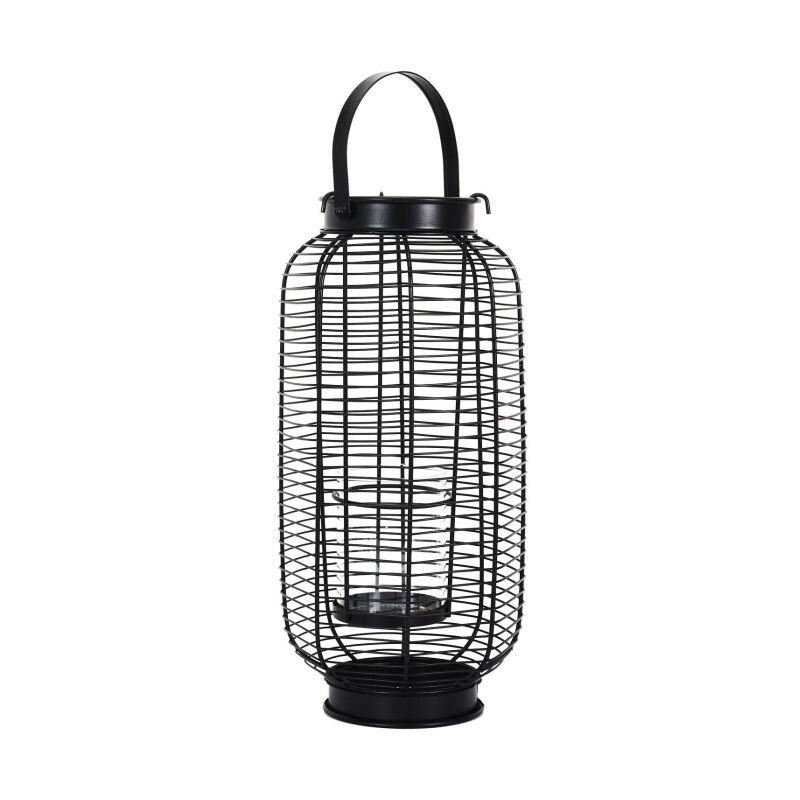 Lanterne en Métal "Filaire" 42cm Noir