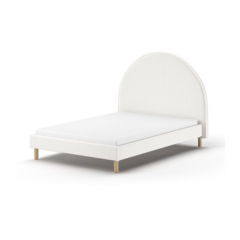 Lit Adulte Bouclé "Moon" 140x200cm Blanc