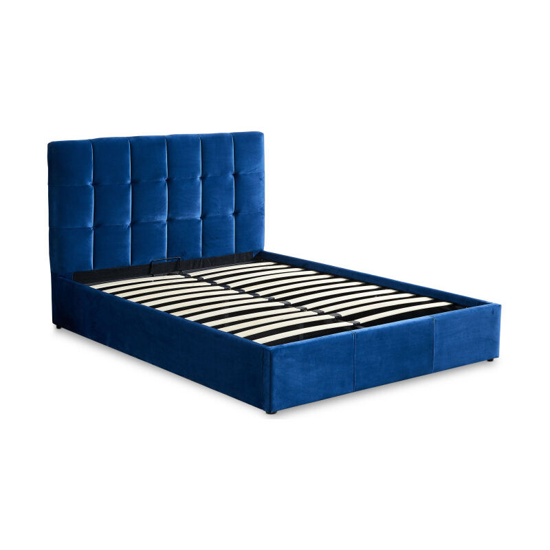 Lit Adulte Sommier Relevable "Birma" 140x190cm Bleu