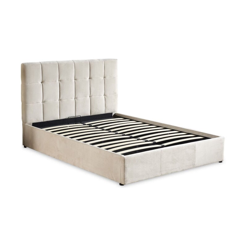 Lit Adulte Sommier Relevable 'Birma' 160x200cm Beige