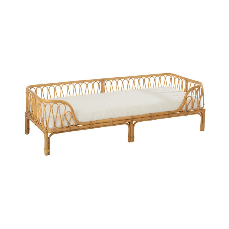 Paris Prix - Lit Banquette en Rotin 'Pierre' 77x186cm Naturel
