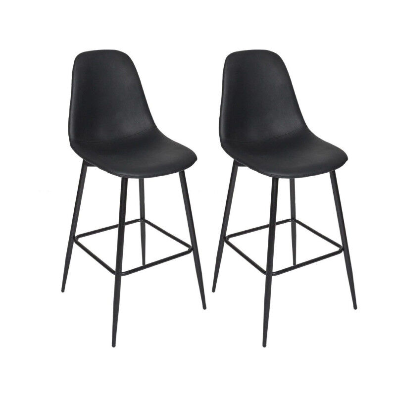 Lot de 2 Chaises de Bar "Amber" 106cm Noir