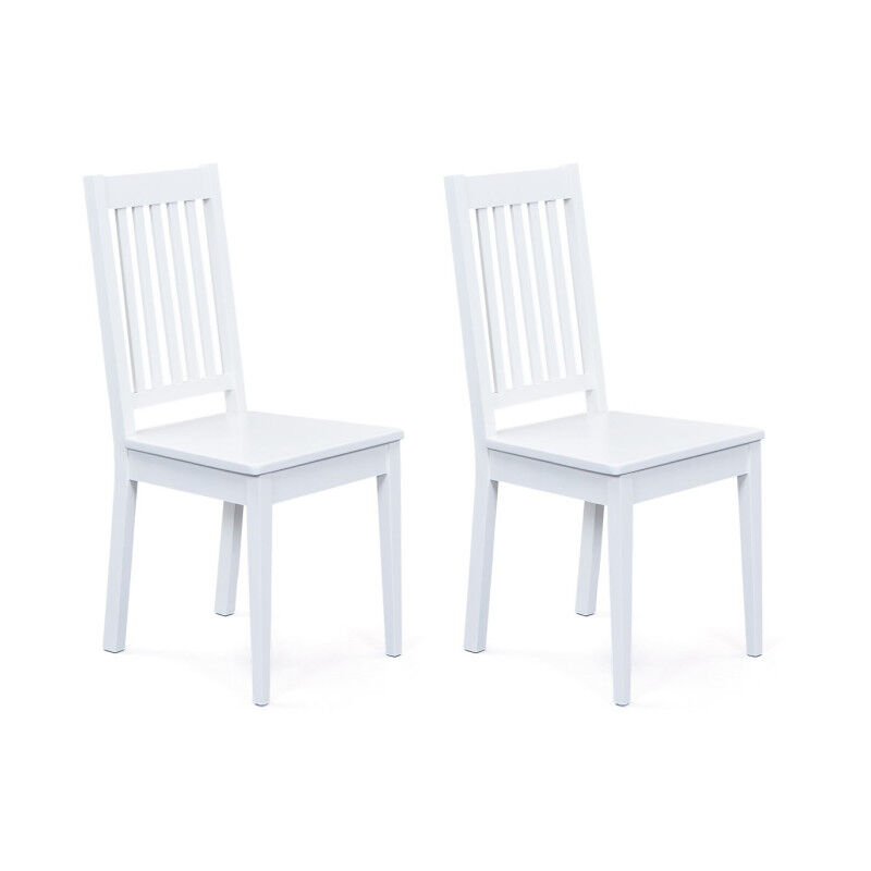 Lot de 2 Chaises Design Bois 'Takao' 95cm Blanc
