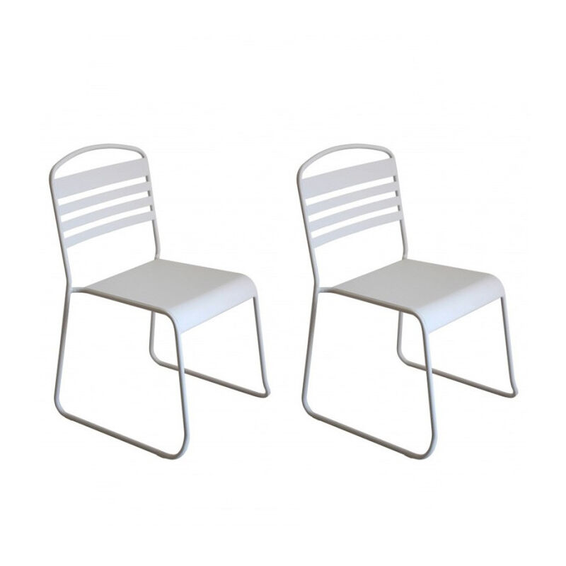 Lot De 2 Chaises Design nils 85cm Blanc - Paris Prix