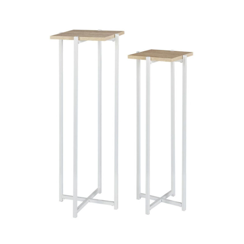 Lot de 2 sellettes 'Loka' 82cm Blanc