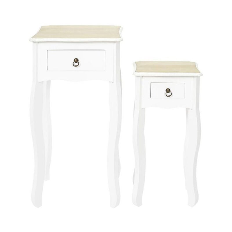 Lot de 2 Sellettes "Victoria" 75cm Blanc