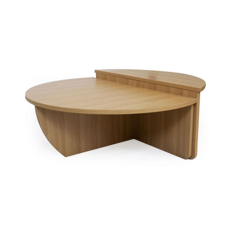 Paris Prix - Lot de 2 Tables Basses Design 'Armango' 90cm Chêne Clair