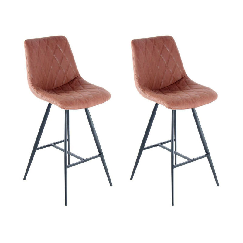 Paris Prix - Lot de 2 Tabourets de Bar 'Frances' 107cm Marron