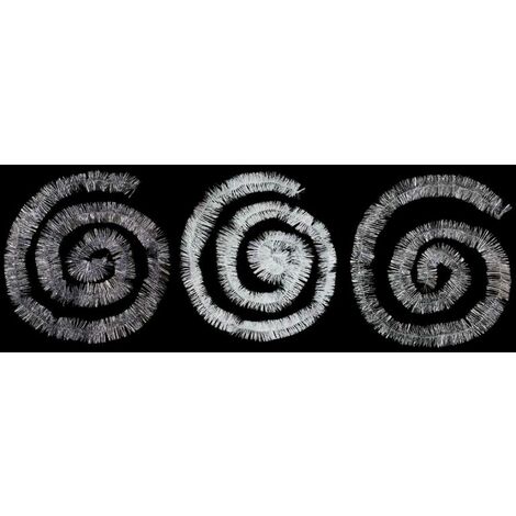 Paris Prix - Lot De 3 Guirlandes De Noël dana 200cm Argent & Blanc