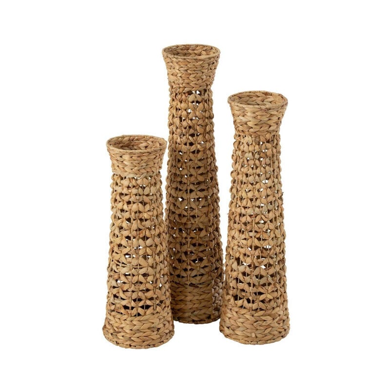 Paris Prix - Lot de 3 Vases Déco 'Jan' 80cm Naturel