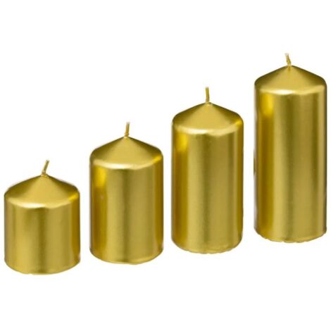 Paris Prix - Lot De 4 Bougies avent 505g Or
