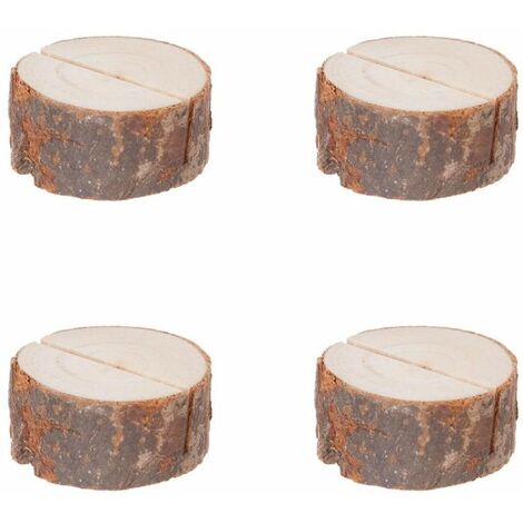 Paris Prix - Lot De 4 Cavaliers De Table rondin 4cm Marron