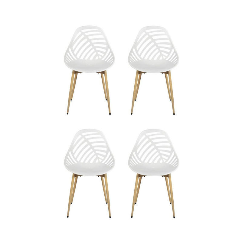 Paris Prix - Lot de 4 Chaises de Jardin 'Alameda' 83cm Blanc