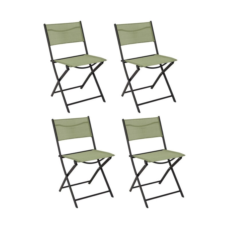 Paris Prix - Lot de 4 Chaises Pliables 'Jardin' 79cm Vert