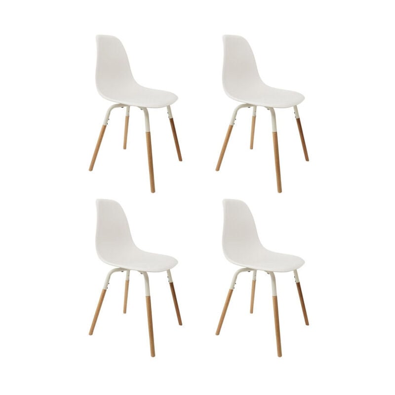 Lot de 4 Chaises Scandinaves "Phénix" 81cm Blanc
