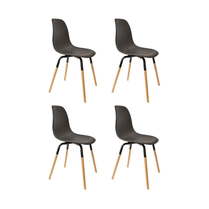 Lot de 4 Chaises Scandinaves 'Phénix' 81cm Noir