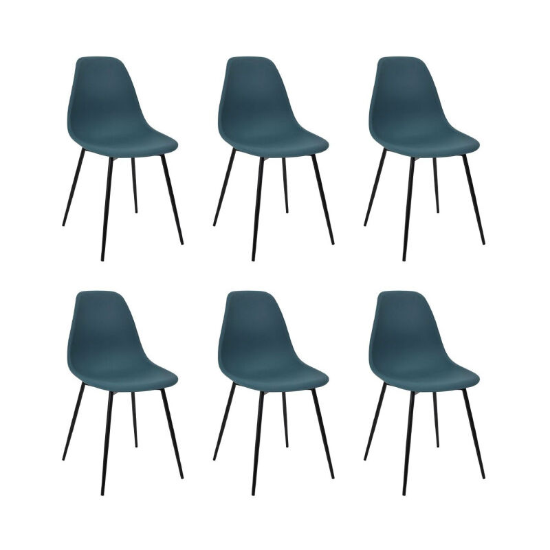 Lot de 6 Chaises 'Gustav' 87cm Bleu