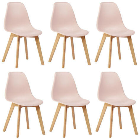 Paris Prix - Lot De 6 Chaises Scandinaves pesuo 82cm Rose