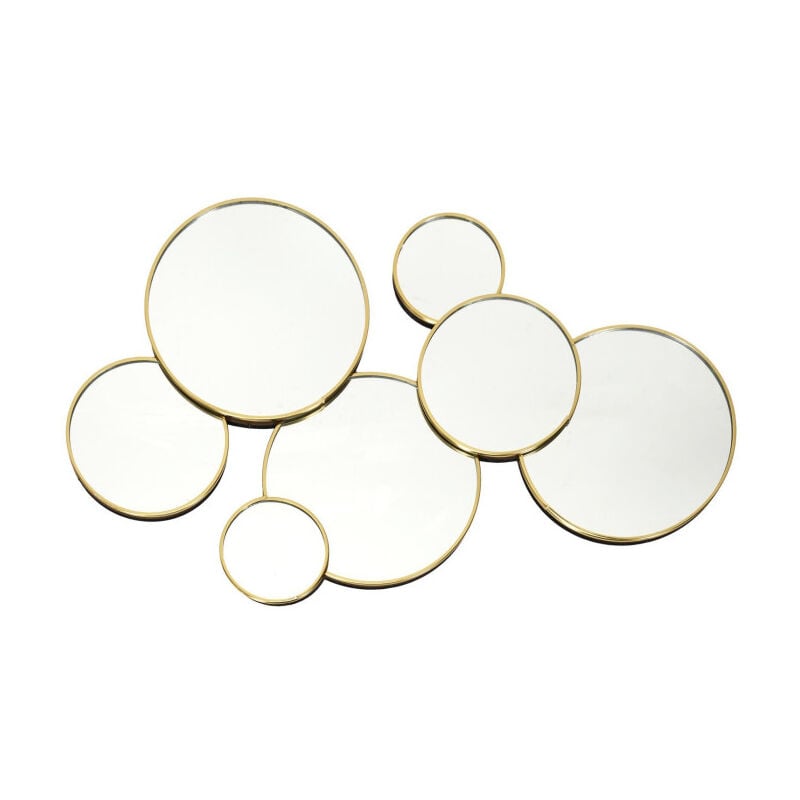 Paris Prix - Lot de 6 Miroirs Muraux 'Rond' 57cm Or
