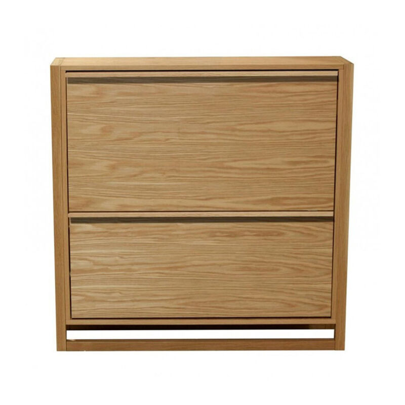 Paris Prix - Meuble à Chaussures 2 Compartiments 'NewEst' 100cm Chêne