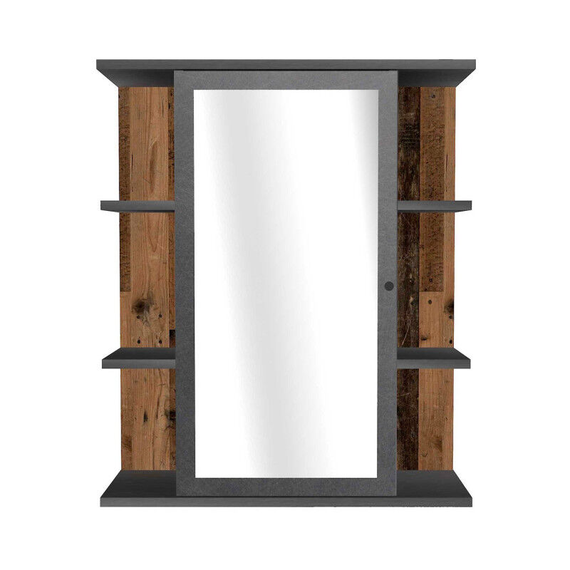 Meuble Haut & Miroir Design 'Terran' 71cm Naturel