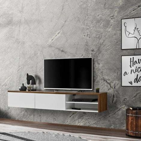 Simi - anthracite meuble tv led Domadeco