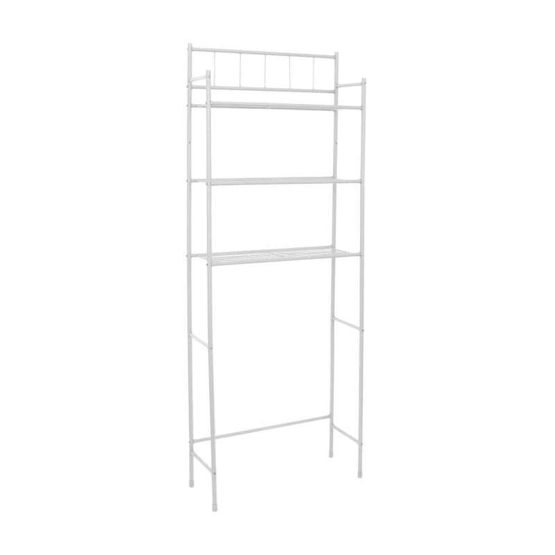 Meuble wc 3 Étagères 'Toilettes' 160cm Blanc