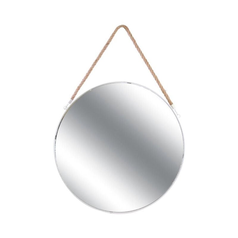 Paris Prix - Miroir Mural avec Anse 'Jonc' 50cm Blanc