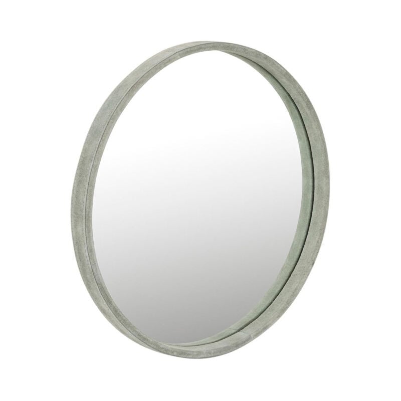 Paris Prix - Miroir Mural Design en Cuir 'Tortu' 41cm Vert