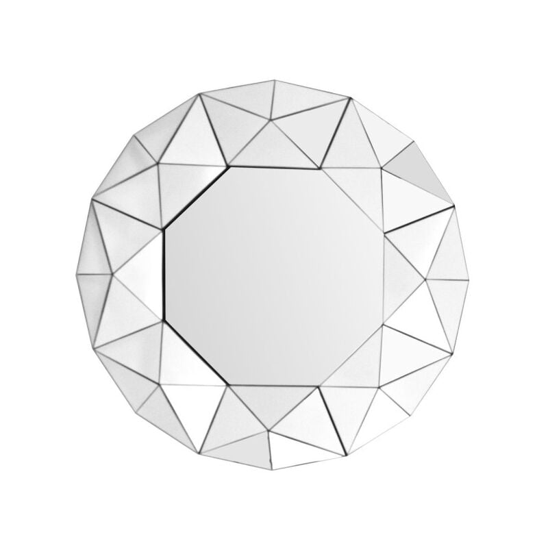 Miroir Mural Design 'Vulcanus' 70cm Argent