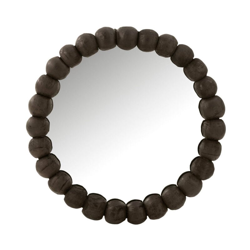 Miroir Mural en Bois 'Boules' 80cm Noir
