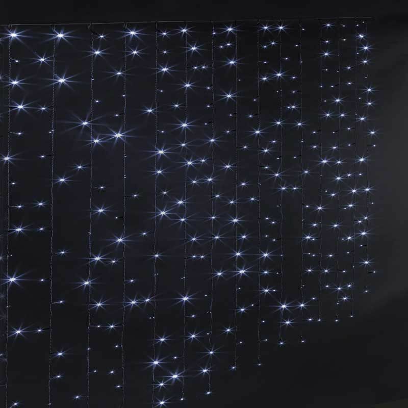 Paris Prix - Rideau Lumineux Extérieur nile 100cm Blanc Froid