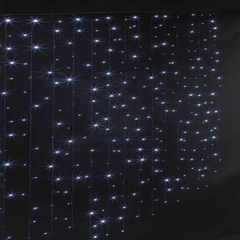 Paris Prix - Mur De Guirlande Led effet Neige 200cm Blanc