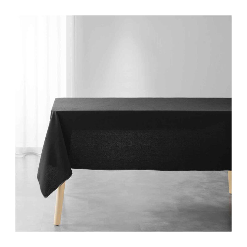 Nappe en Coton 'Mistraline' 140x240cm Noir Nappe en Coton 'Mistraline' 140x240cm Noir