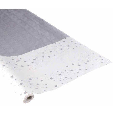 Nappe rectangulaire en plastique argent 137 x 274 cm - Vegaooparty