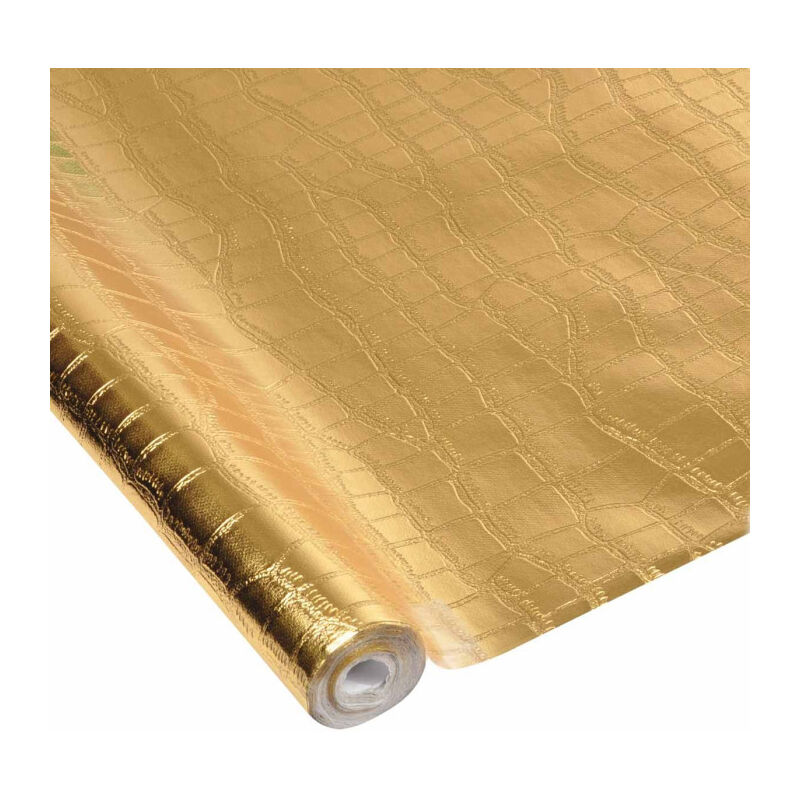Nappe Plastique 'Effet Peau de Crocodile' 1,20x5m Or