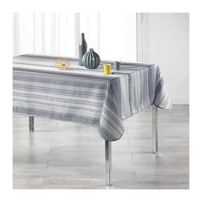 Nappe Rectangulaire Imprimée 'Chacana' 150x240cm Gris Nappe Rectangulaire Imprimée 'Chacana' 150x240cm Gris