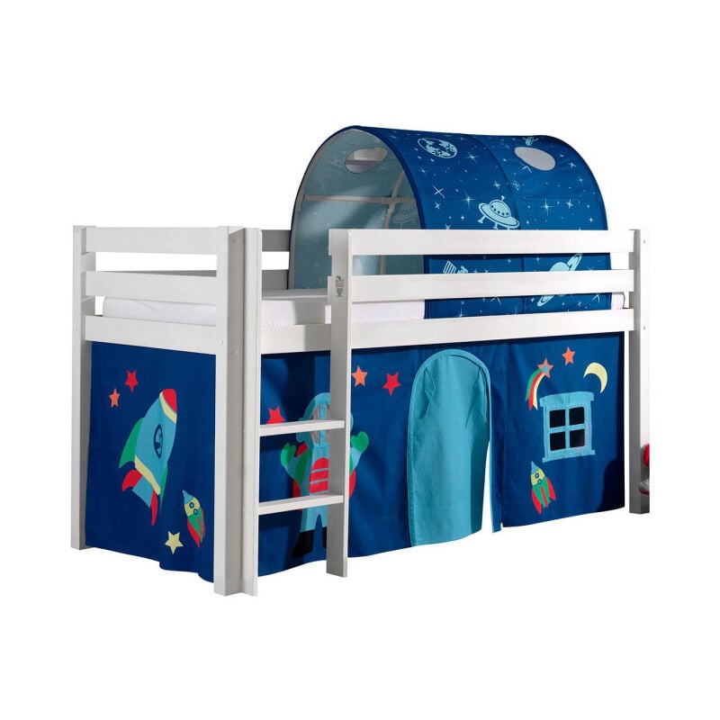 Paris Prix - Pack - Lit Enfant, Tente & Tunnel 'Pino Astronaute ii' Blanc