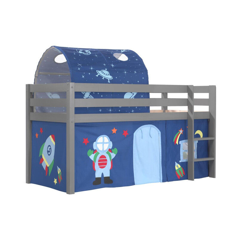 Paris Prix - Pack - Lit Enfant, Tente & Tunnel 'Pino Astronaute ii' Gris